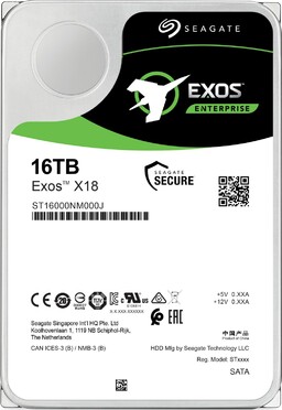 Seagate Exos X - X18 16TB, 512e/4Kn, SATA 6Gb/s